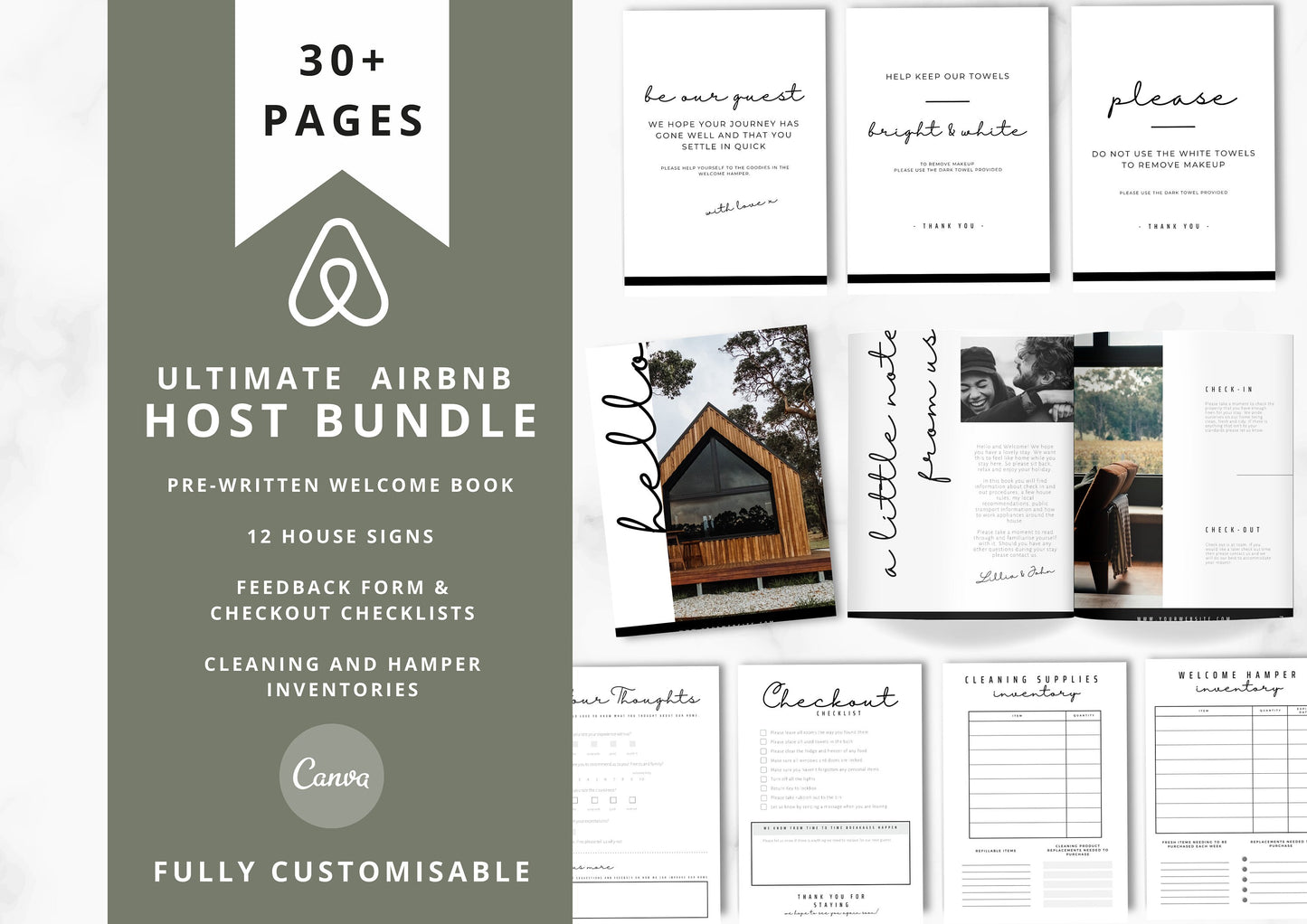 The Ultimate Airbnb Host Bundle Template Woodland Barn